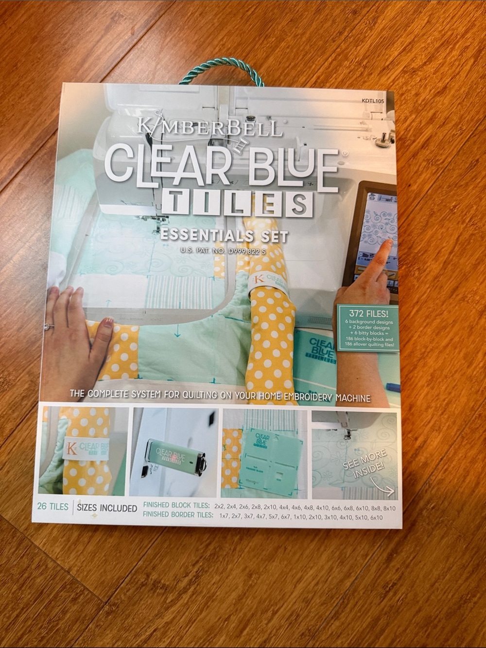 KimberBell Clear Blue Tiles Essentials Set - Embroidery
